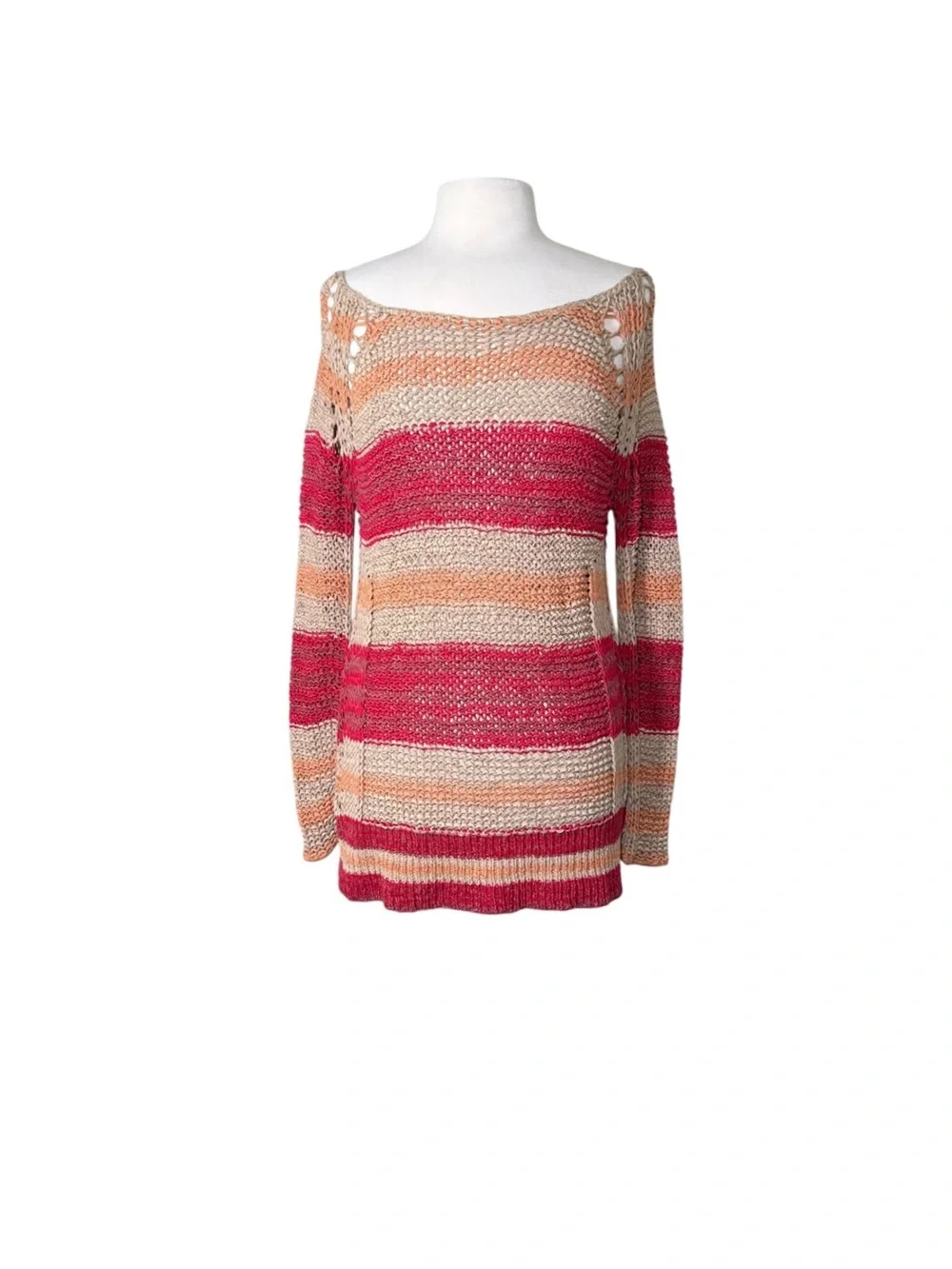 Free People Mini Dress Open-Knit Boho Versatile Small